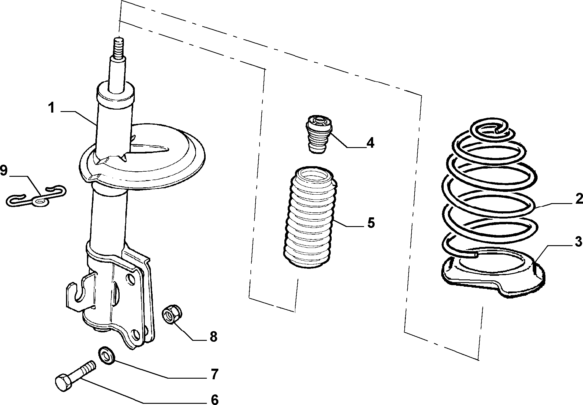 FIAT 46466619 - Putekļu aizsargkomplekts, Amortizators autodraugiem.lv