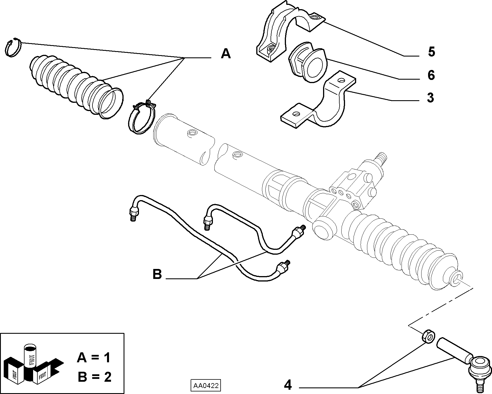 FIAT / LANCIA 1306716080 - Stūres šķērsstiepņa uzgalis autodraugiem.lv