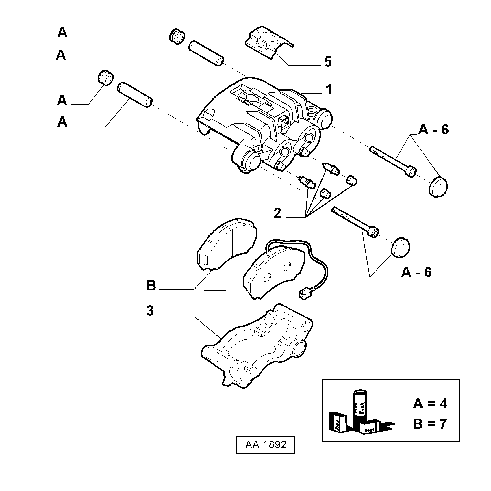 Alfarome/Fiat/Lanci 77364459 - Remkomplekts, Bremžu suports autodraugiem.lv