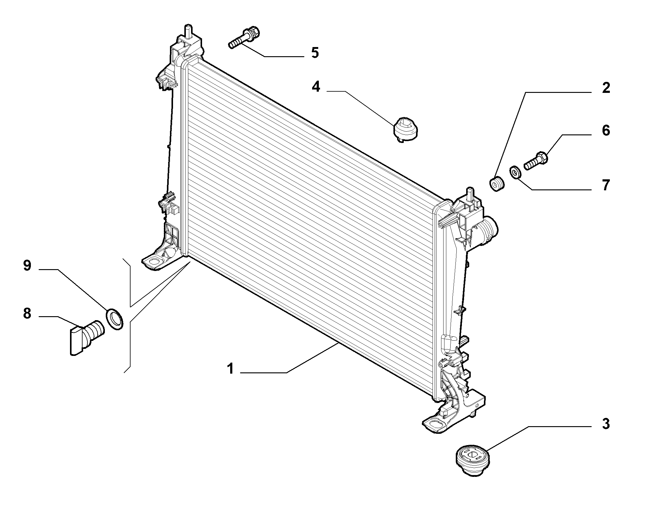 Opel 51897080 - Radiators, Motora dzesēšanas sistēma autodraugiem.lv