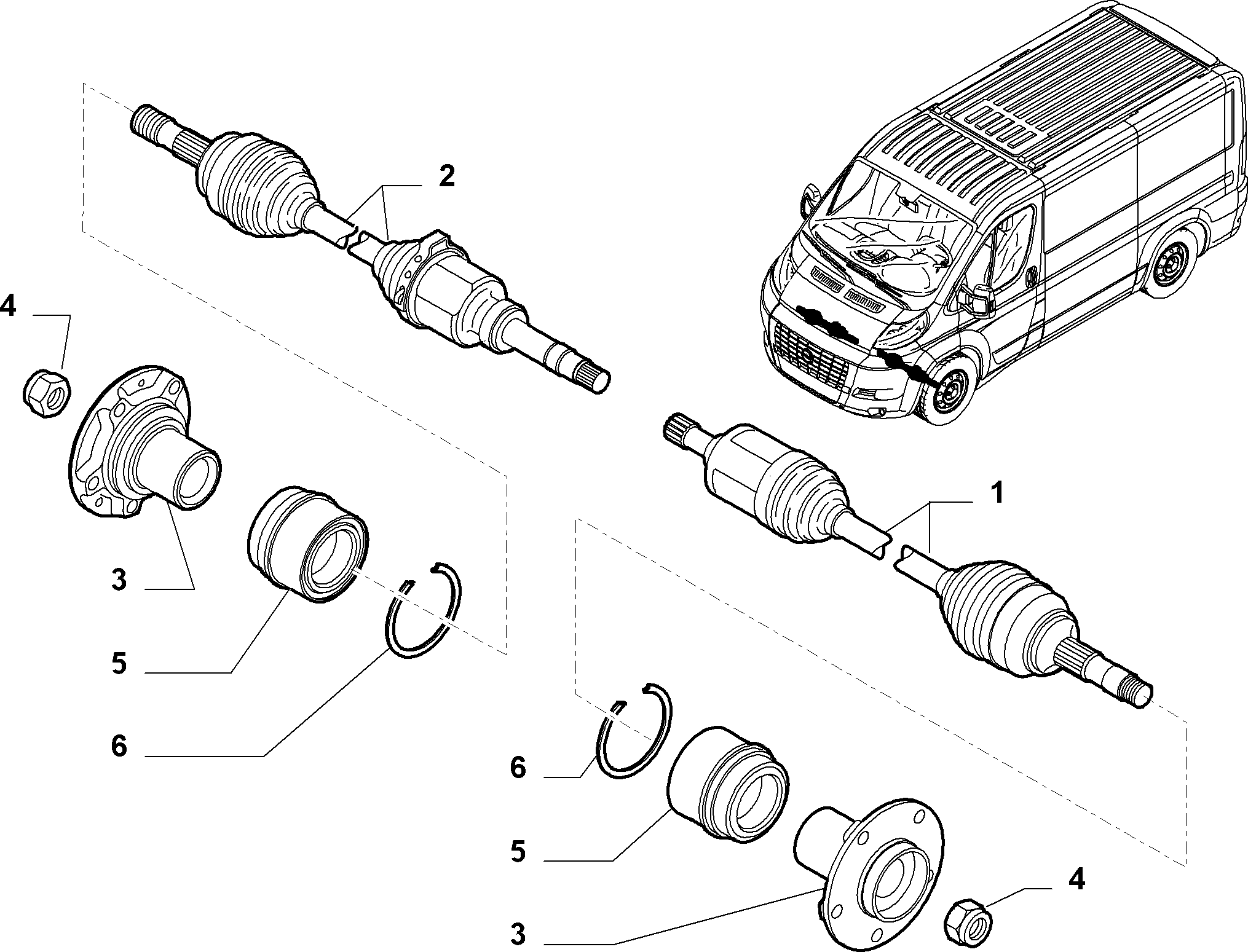 FIAT 1349789080 - Šarnīru komplekts, Piedziņas vārpsta autodraugiem.lv