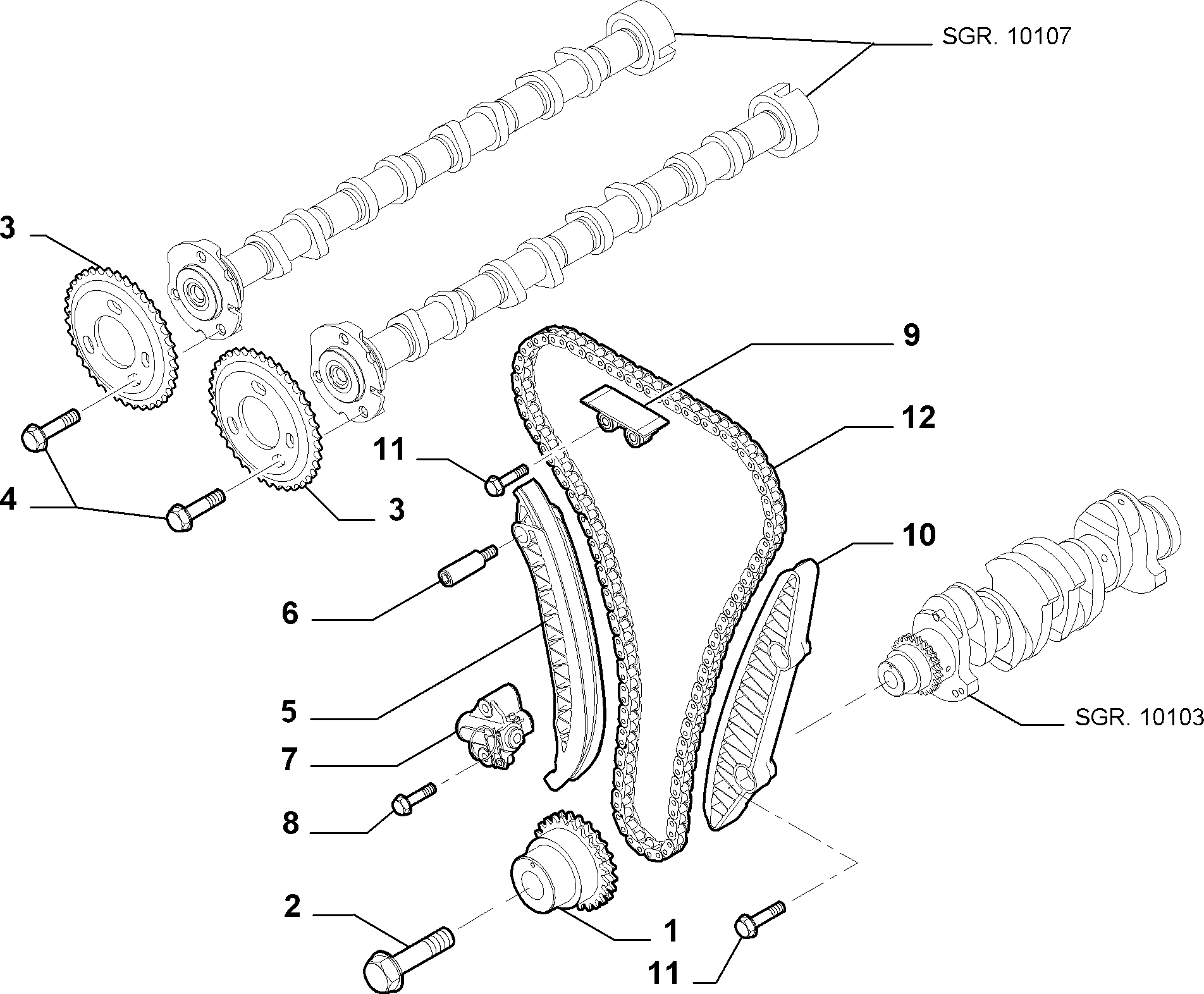 CITROËN/PEUGEOT 96 758 058 80 - Mierinātājsliede, GSM piedziņas ķēde autodraugiem.lv