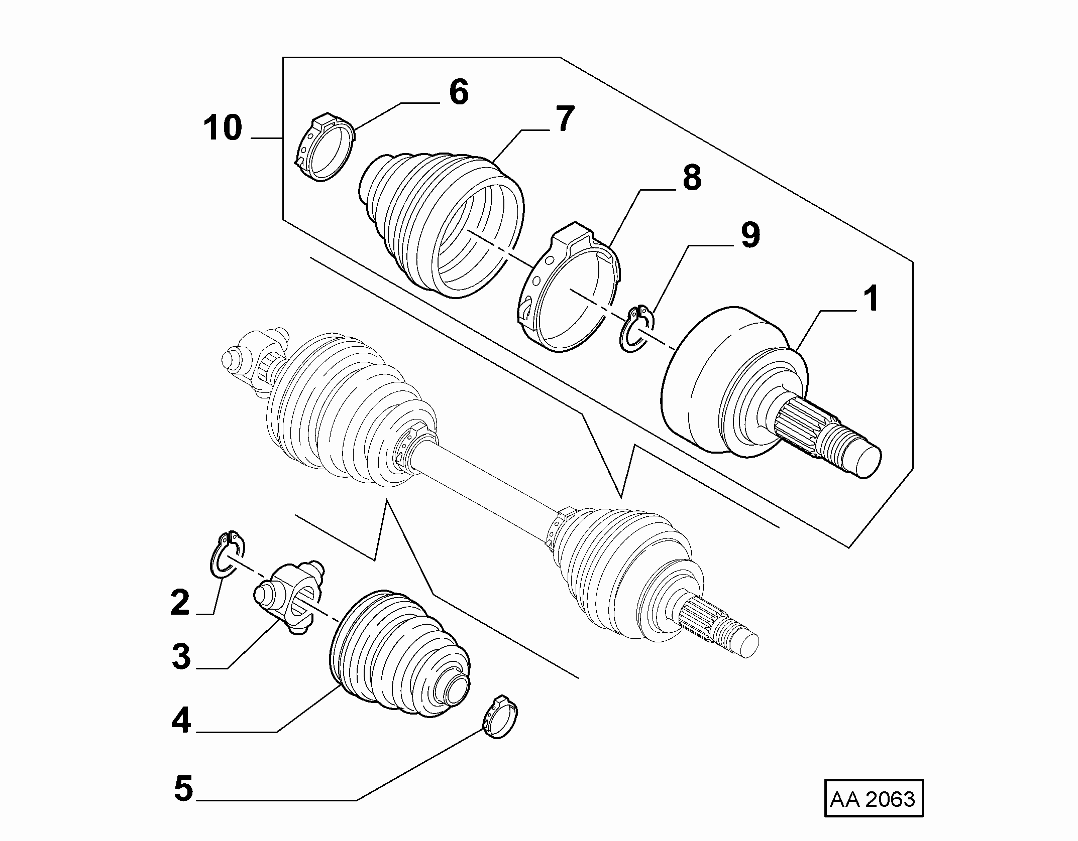 Abarth 46308518 - Šarnīru komplekts, Piedziņas vārpsta autodraugiem.lv