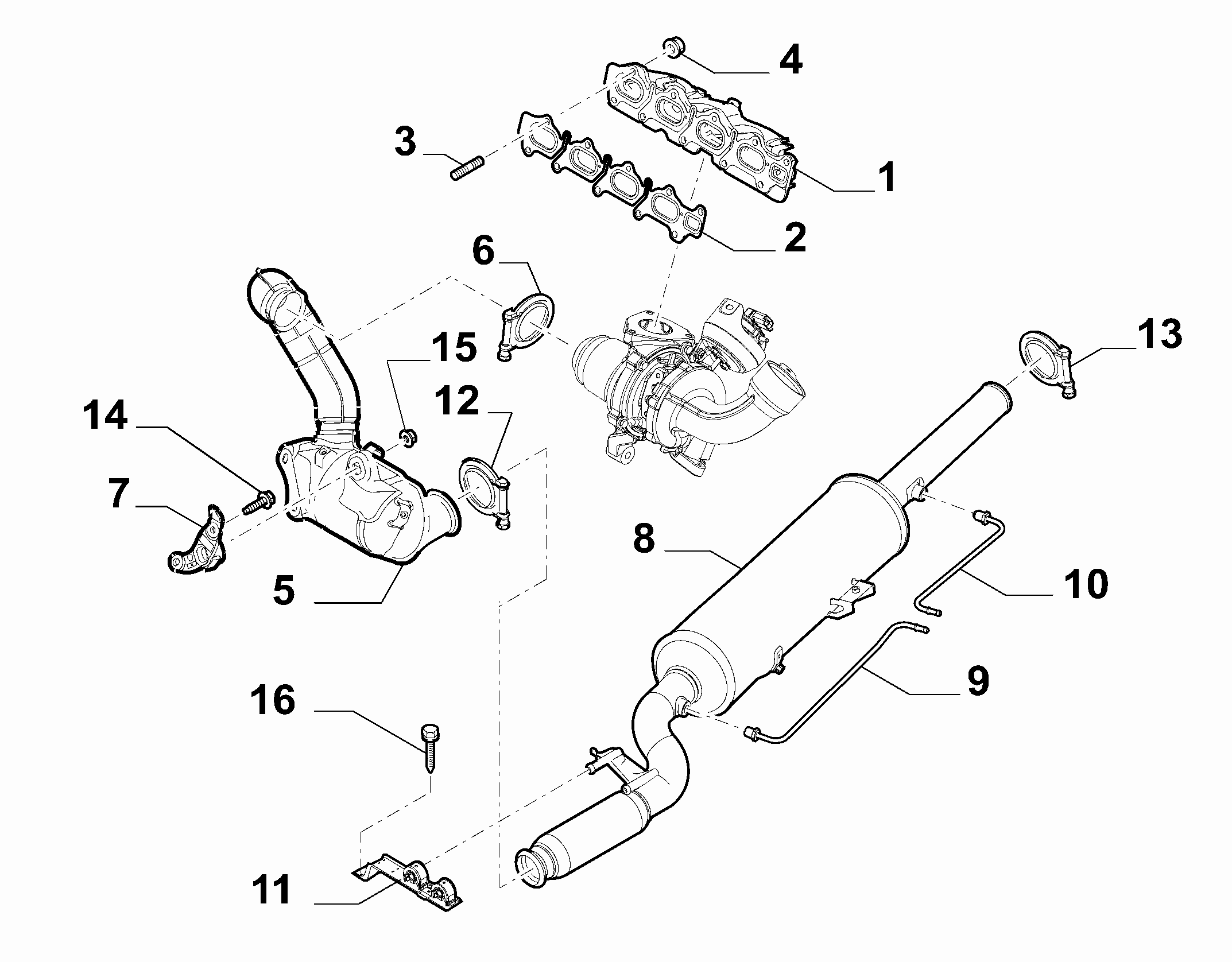 FIAT 9467613880 - Blīve, Izplūdes kolektors autodraugiem.lv