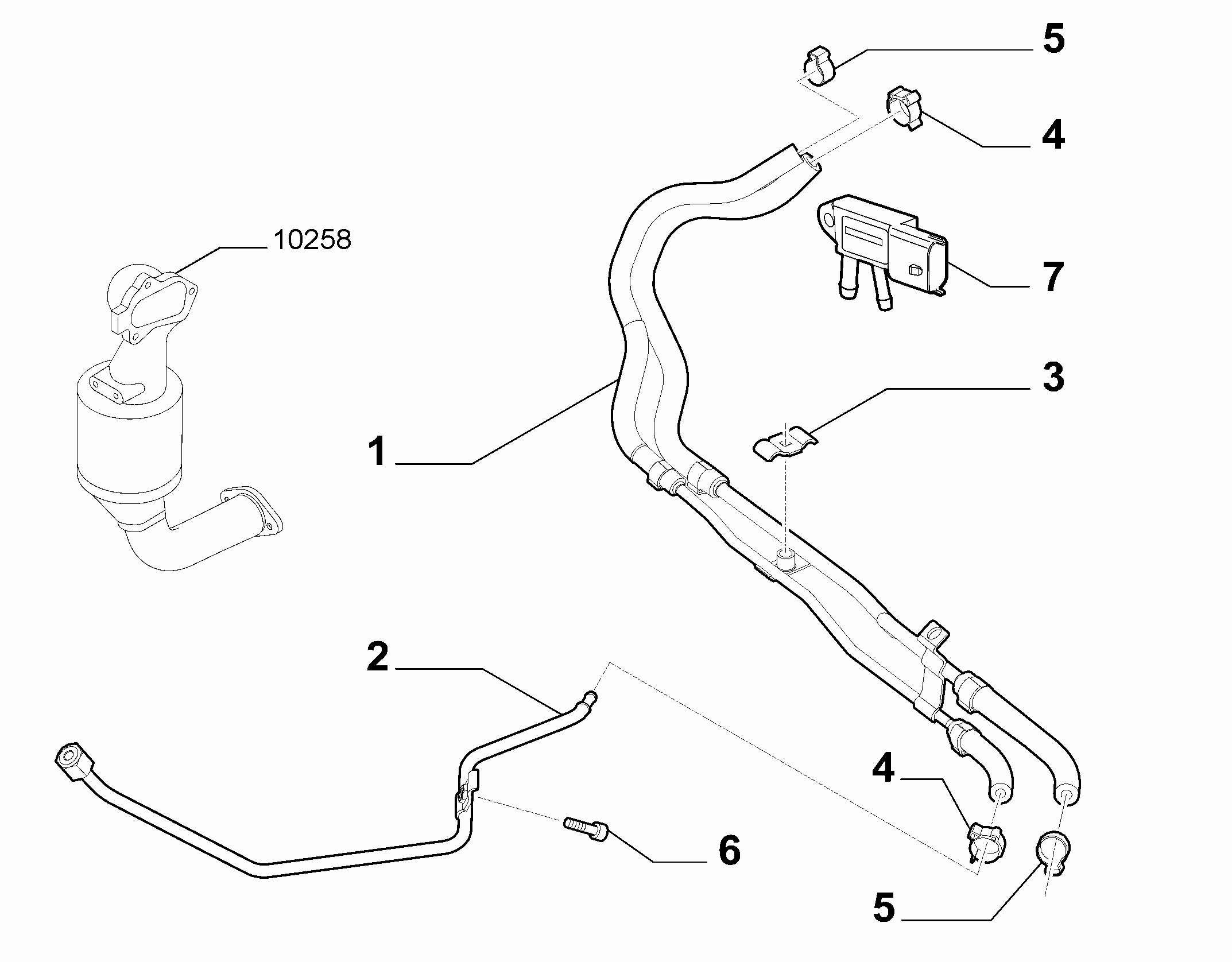 Jeep 51908411 - Devējs, Izplūdes gāzu spiediens autodraugiem.lv