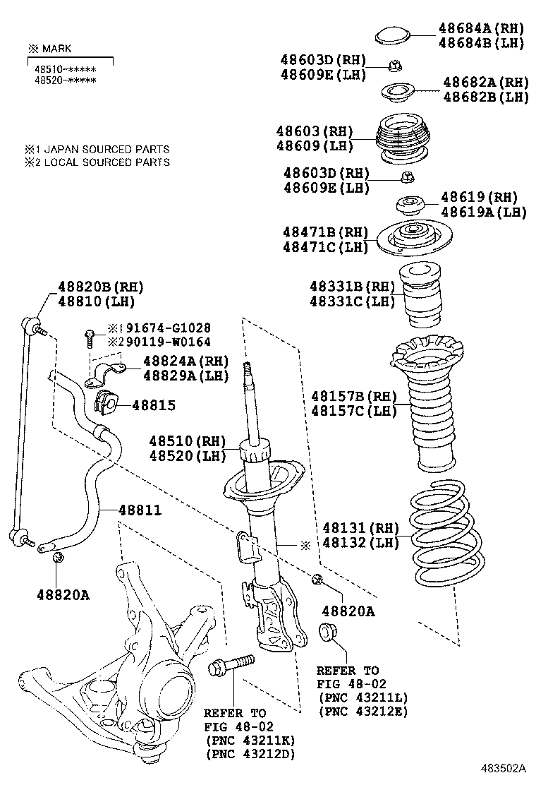 Daihatsu 48820-0D010 - Stiepnis / Atsaite, Stabilizators autodraugiem.lv