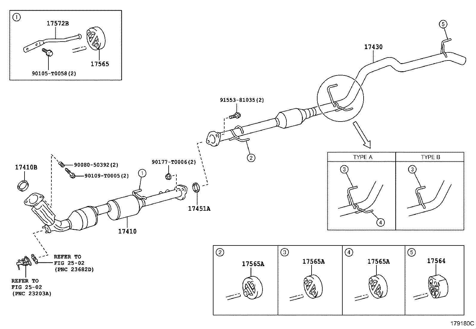 TOYOTA 175650P240 - SUPPORT, EXHAUST PIPE, NO.4 autodraugiem.lv