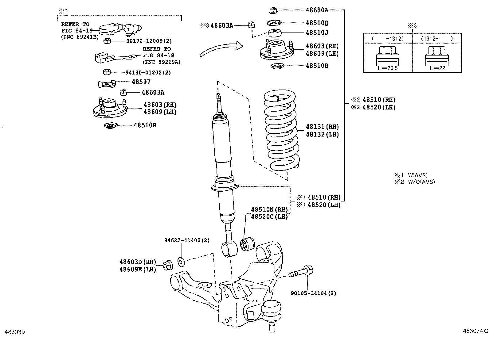 TOYOTA 4853660010 - Piekare, Šķērssvira autodraugiem.lv