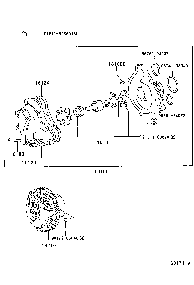 LEXUS 1610079165 - PUMP ASSY, ENGINE WATER autodraugiem.lv