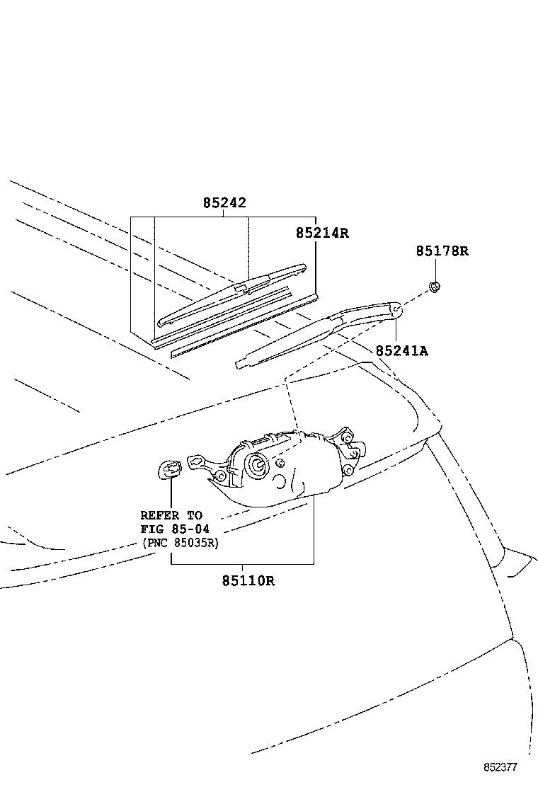 TOYOTA 85242 42030 - Stikla tīrītāja slotiņa autodraugiem.lv