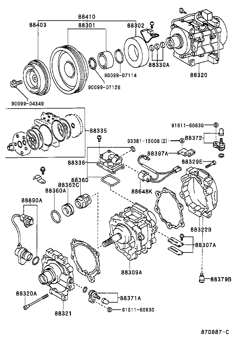 TOYOTA 88320-1A360 - Kompresors, Gaisa kond. sistēma autodraugiem.lv