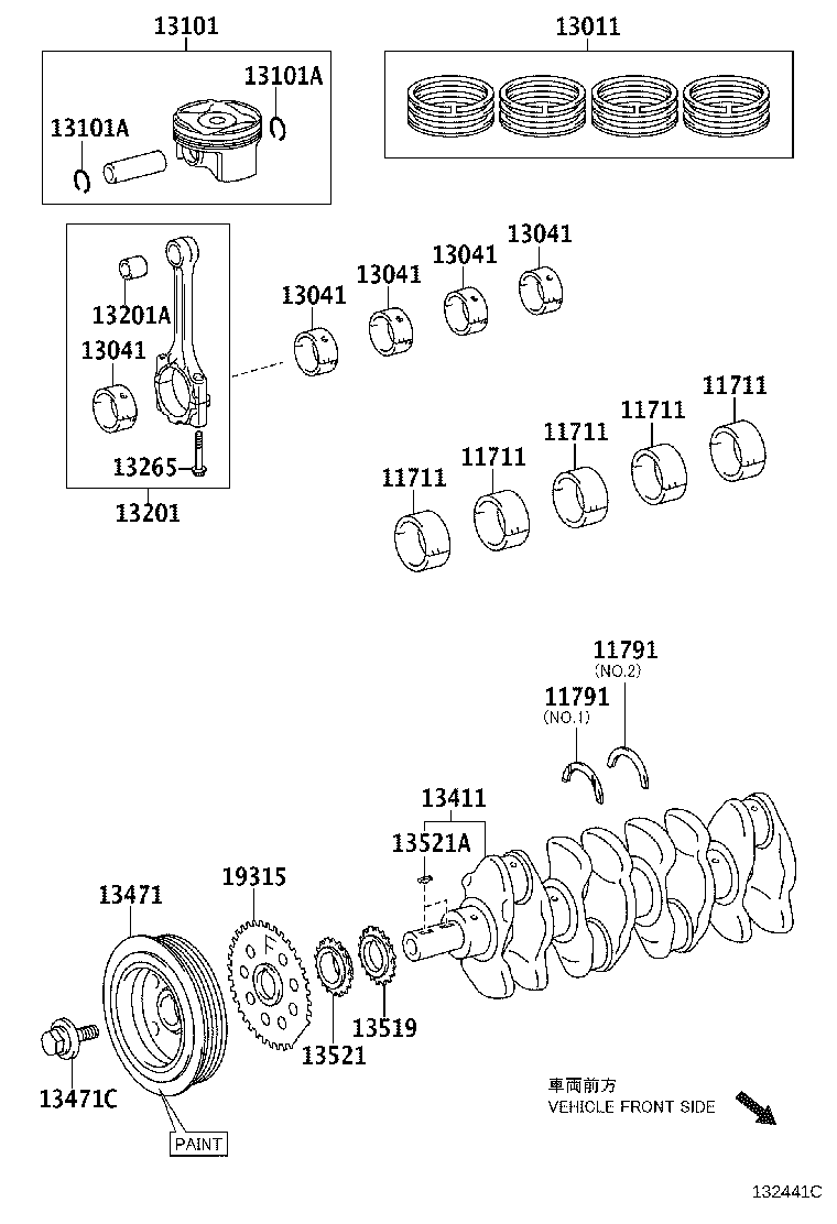 TOYOTA 13519-37010 - Sadales vārpstas piedziņas ķēdes komplekts autodraugiem.lv