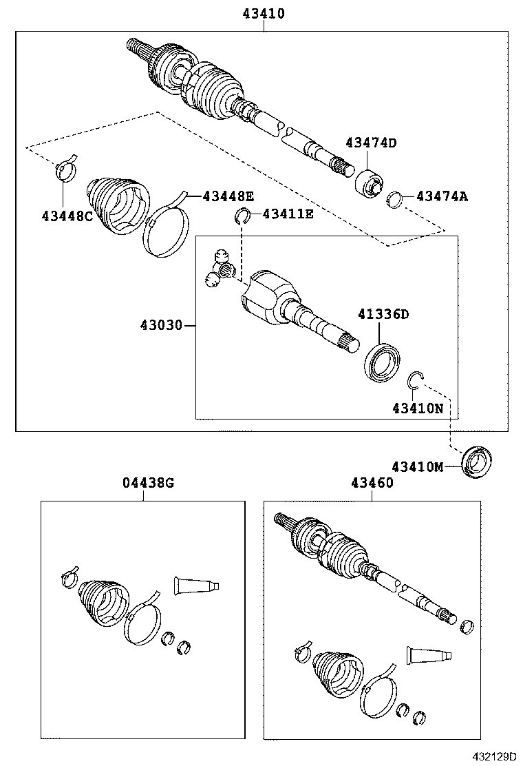 TOYOTA 434100F030 - Piedziņas vārpsta autodraugiem.lv