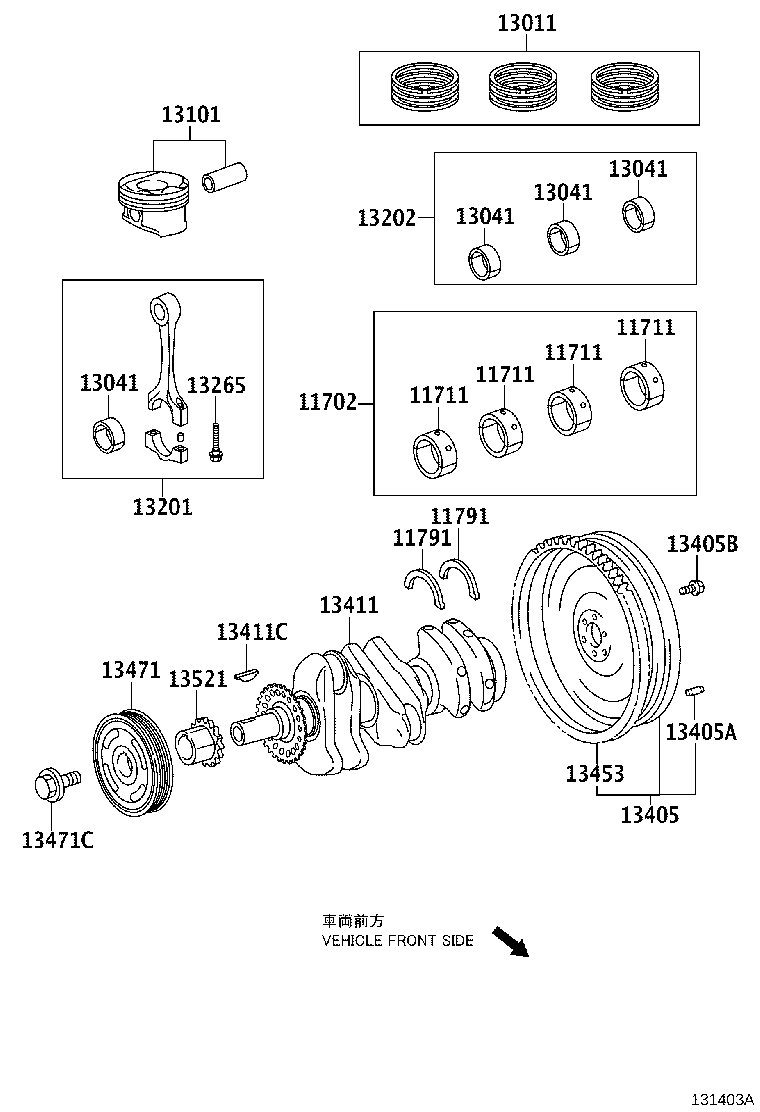 Daihatsu 13521-40020 - Sadales vārpstas piedziņas ķēdes komplekts autodraugiem.lv