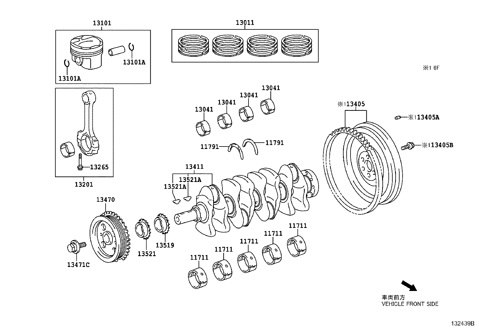 TOYOTA 1352137011 - Sadales vārpstas piedziņas ķēdes komplekts autodraugiem.lv