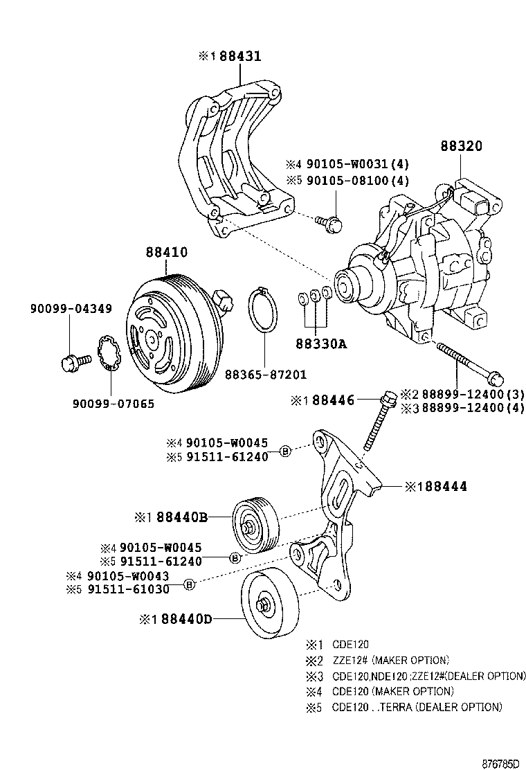 TOYOTA 88320-1A481 - Kompresors, Gaisa kond. sistēma autodraugiem.lv