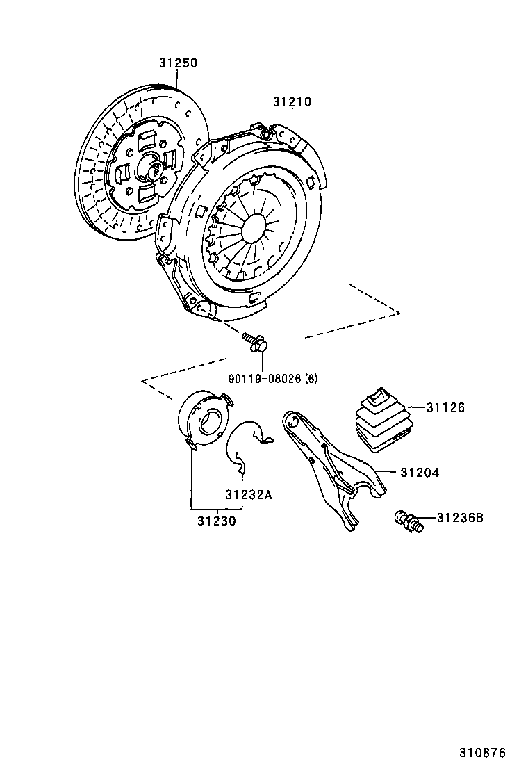 TOYOTA 31230-20191 - Izspiedējgultnis autodraugiem.lv