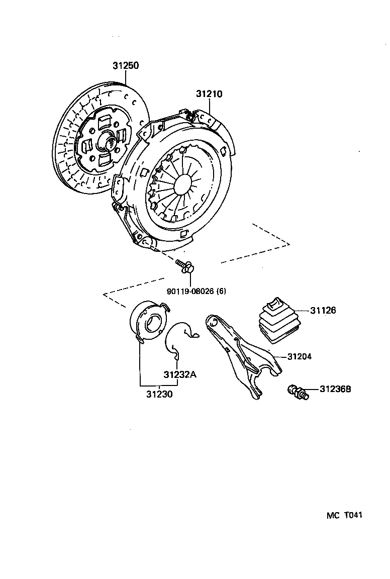 TOYOTA 31230-12170 - Izspiedējgultnis autodraugiem.lv