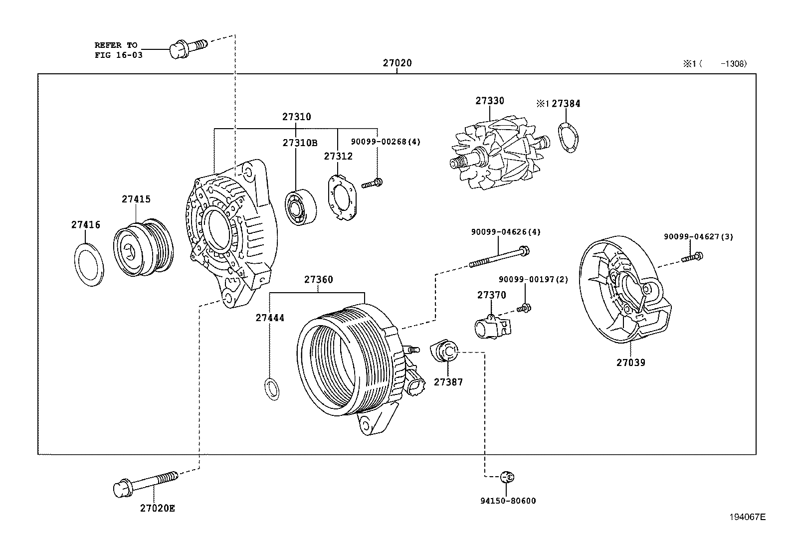 LEXUS 27060-37210 - Piedziņas skriemelis, Ģenerators autodraugiem.lv