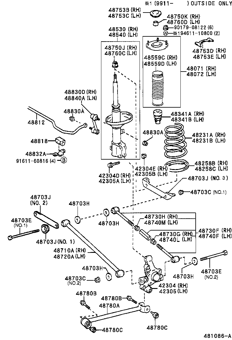 TOYOTA 48231-02191 - Balstiekārtas atspere autodraugiem.lv