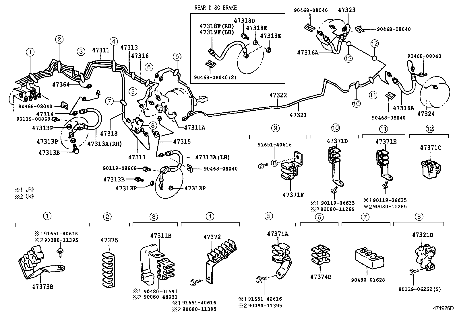 TOYOTA 9008094A68 - Bremžu šļūtene autodraugiem.lv