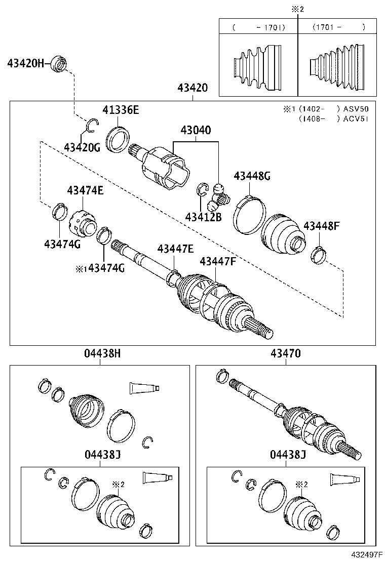 TOYOTA 04428-0R050 - Putekļusargs, Piedziņas vārpsta autodraugiem.lv