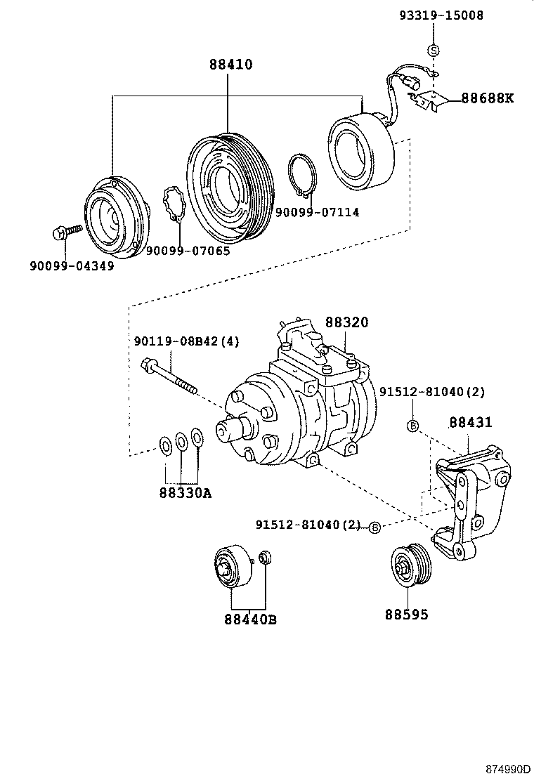 LEXUS 88440-35120 - Parazīt / Vadrullītis, Ķīļrievu siksna autodraugiem.lv