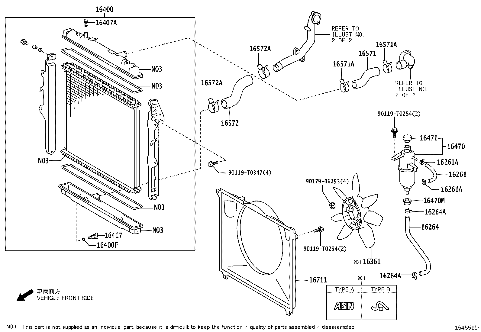 TOYOTA 16400-0L160 - Radiators, Motora dzesēšanas sistēma autodraugiem.lv