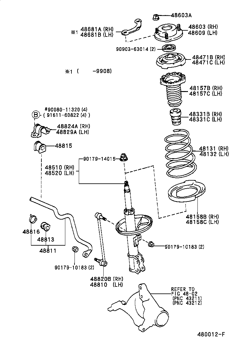 TOYOTA 4851039805 - Amortizators autodraugiem.lv