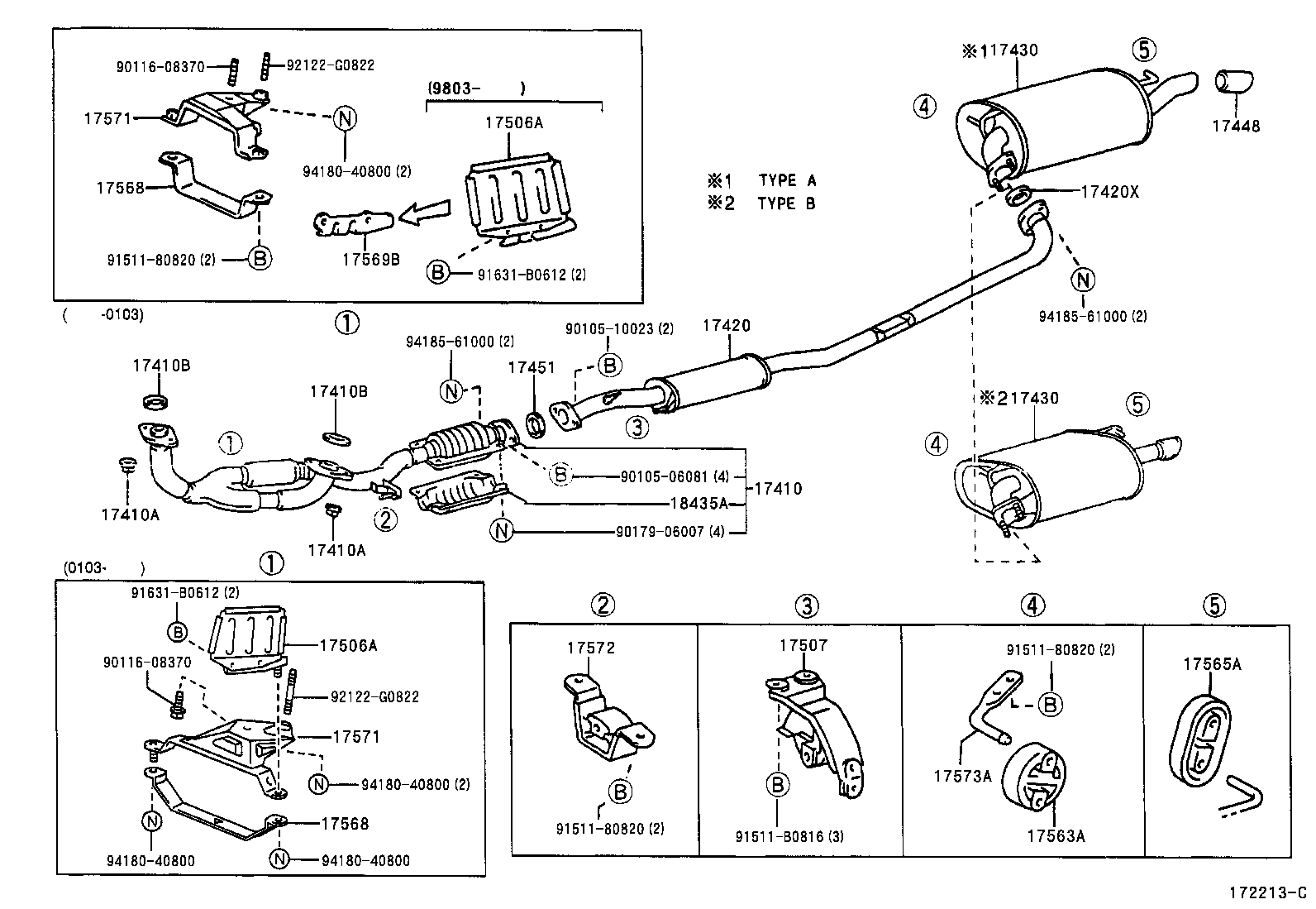 TOYOTA 17507-20030 - Bukse, Stabilizators autodraugiem.lv