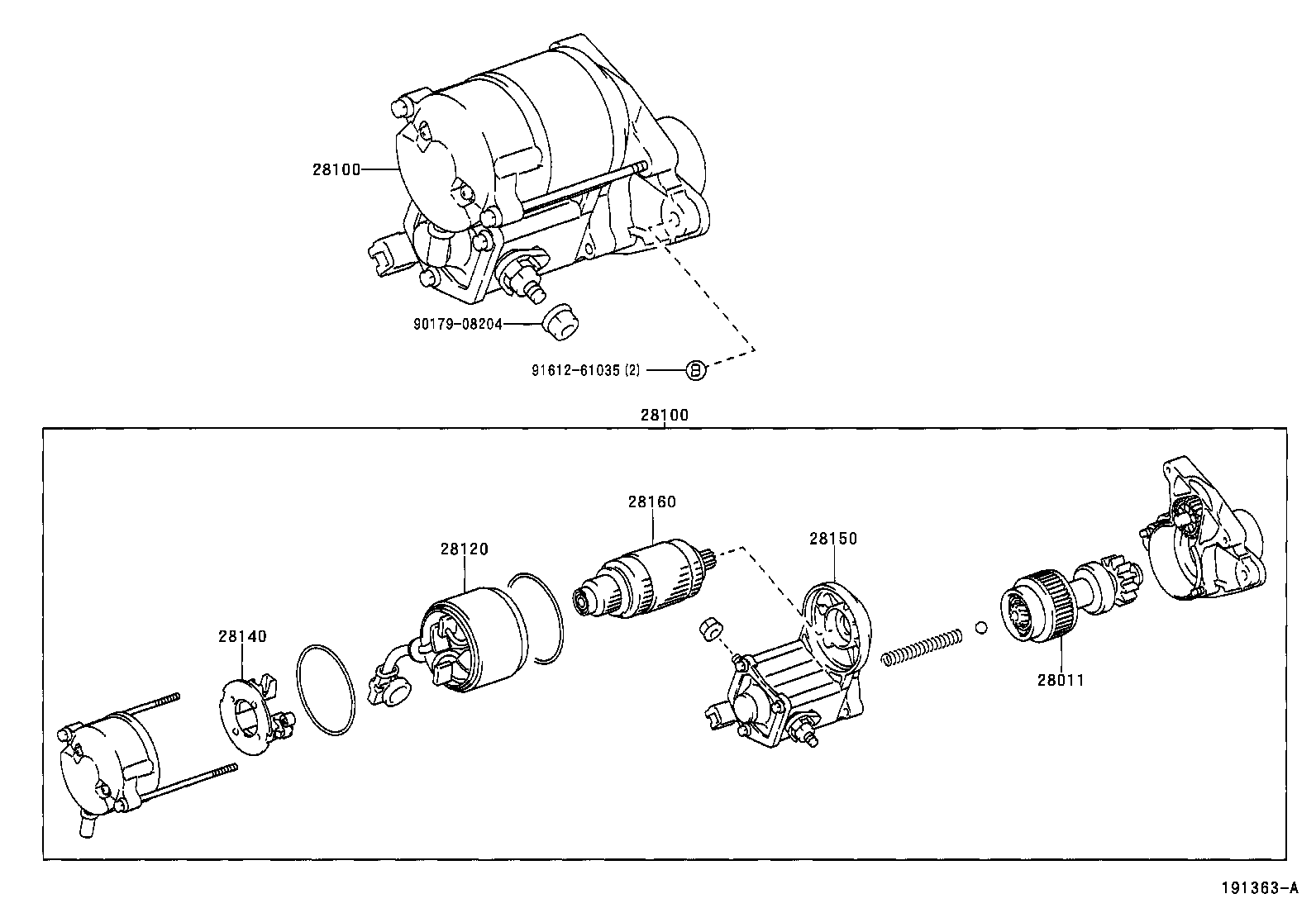 TOYOTA 2815074270 - Remkomplekts, Starteris autodraugiem.lv