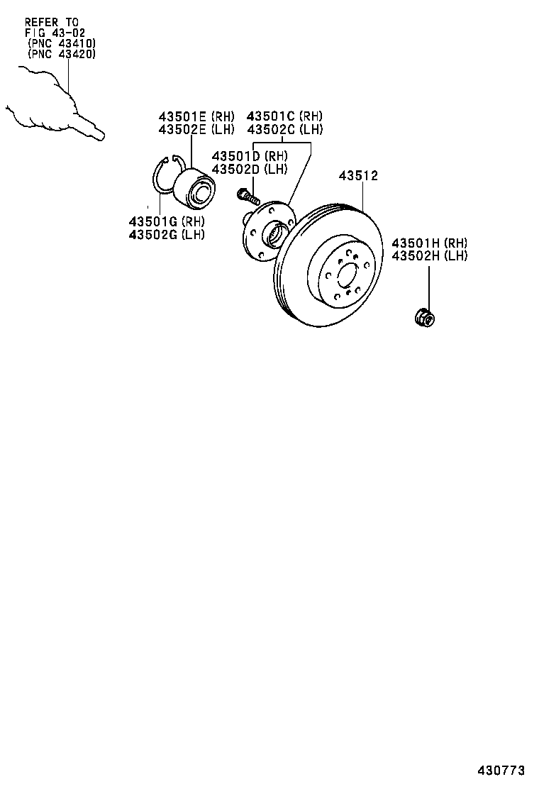 TOYOTA 4351244020 - Bremžu diski autodraugiem.lv