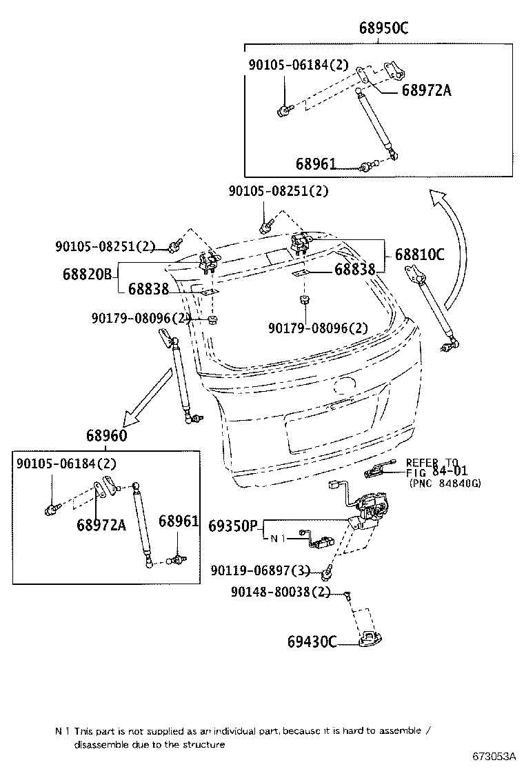 TOYOTA 68960 09250 - Gāzes atspere, Bagāžas / Kravas nodalījuma vāks autodraugiem.lv