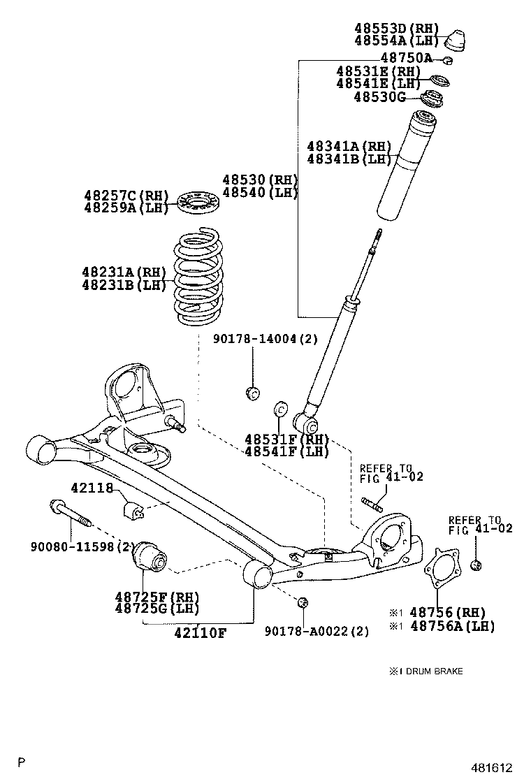 TOYOTA 4834108030 - Aizsargvāciņš / Putekļusargs, Amortizators autodraugiem.lv