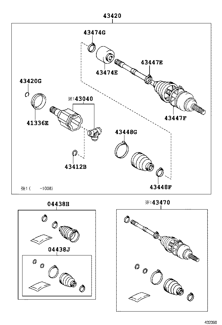 TOYOTA 04428-0W030 - Putekļusargs, Piedziņas vārpsta autodraugiem.lv