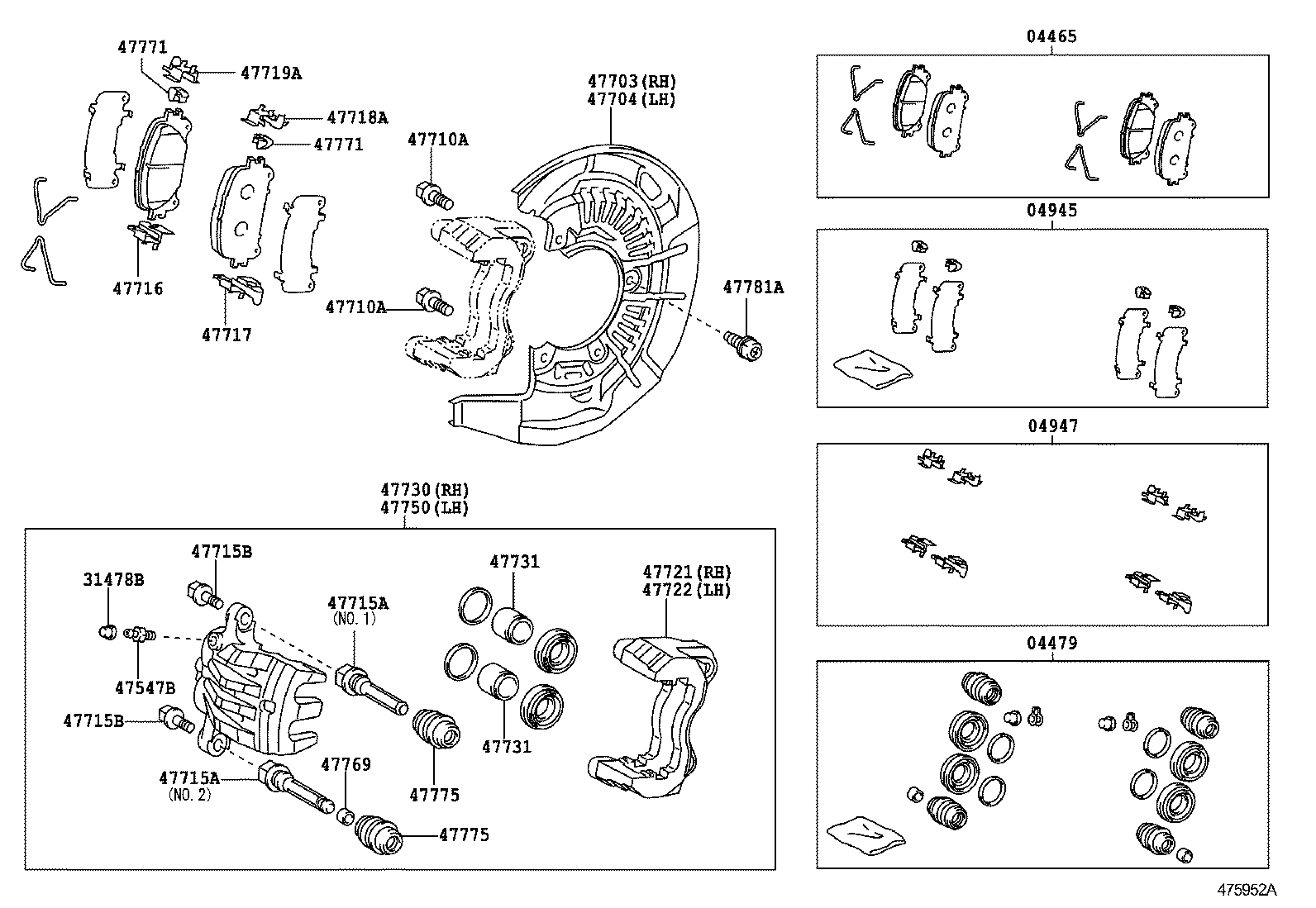 LEXUS 0446548150 - Bremžu uzliku kompl., Disku bremzes autodraugiem.lv