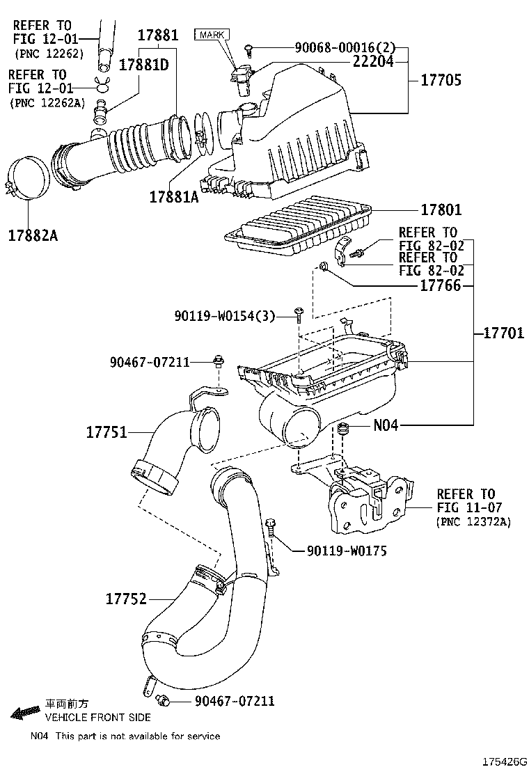 LEXUS 22204-37010 - Gaisa masas mērītājs autodraugiem.lv