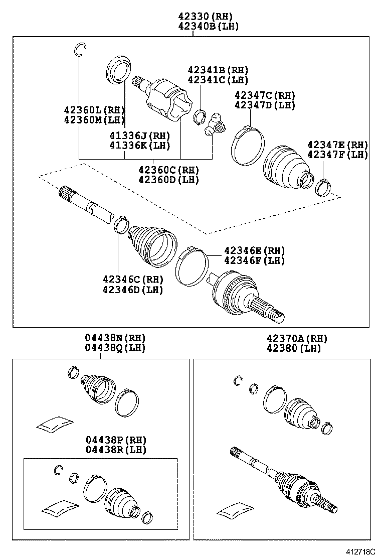 LEXUS 42360-21010 - Putekļusargs, Piedziņas vārpsta autodraugiem.lv