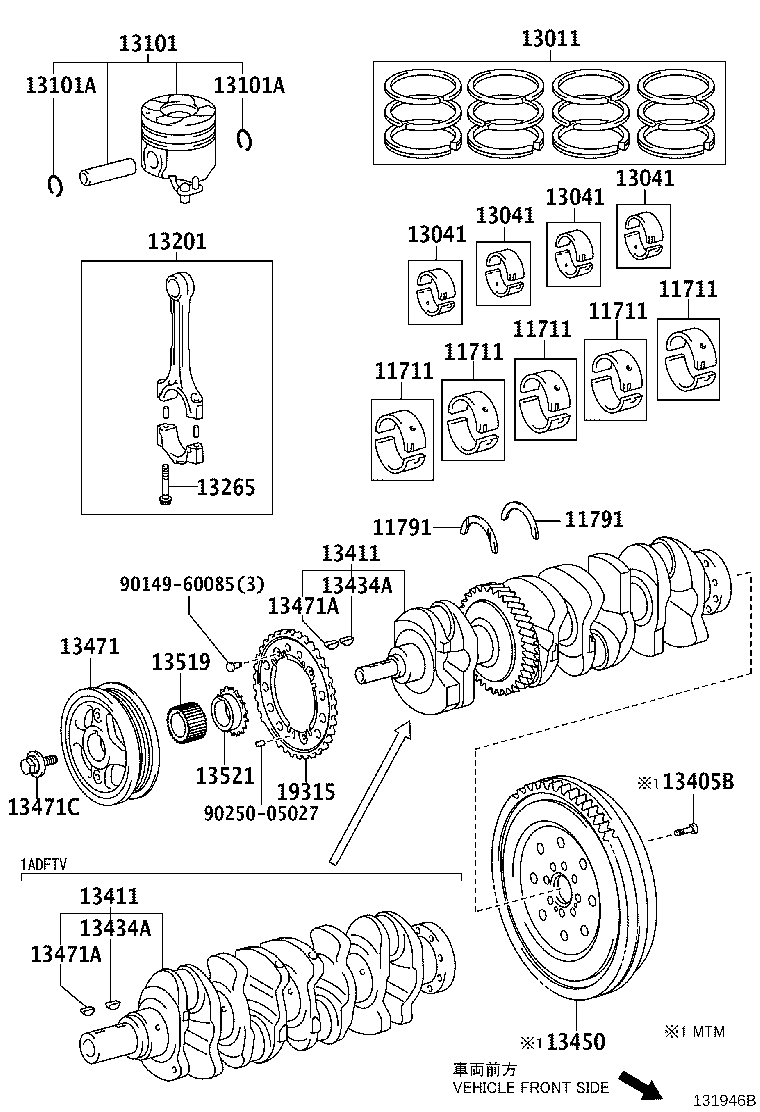 TOYOTA 13408-0R030 - Piedziņas skriemelis, Kloķvārpsta autodraugiem.lv