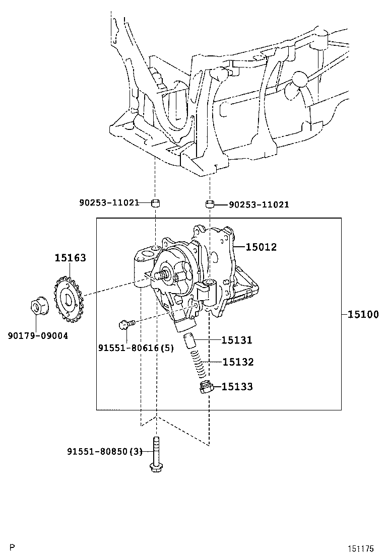 TOYOTA 15163-28010 - Sadales vārpstas piedziņas ķēdes komplekts autodraugiem.lv