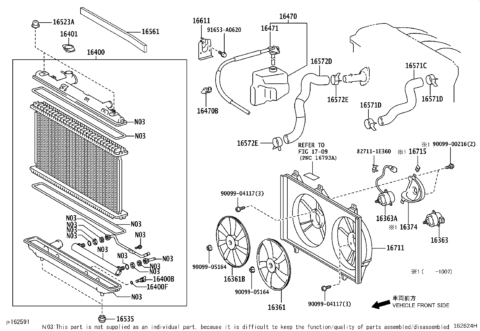 TOYOTA 1636128180 - Ventilators, Motora dzesēšanas sistēma autodraugiem.lv