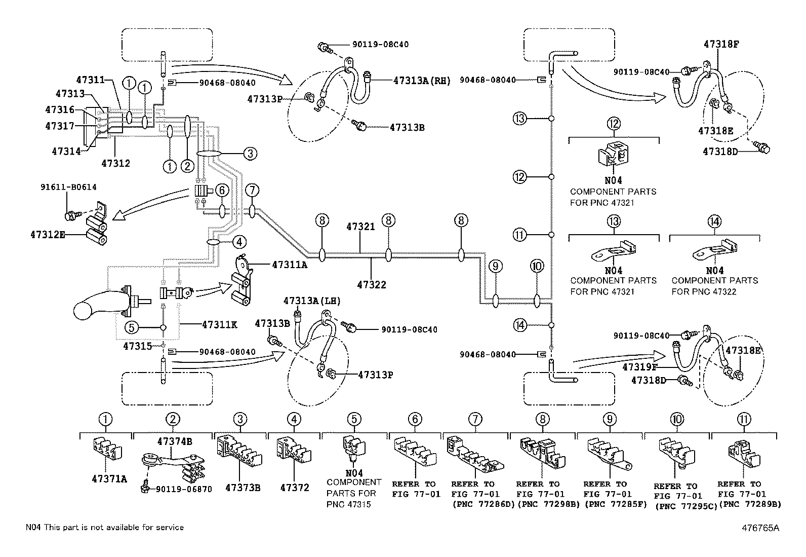 LEXUS 90947 02F61 - Bremžu šļūtene autodraugiem.lv