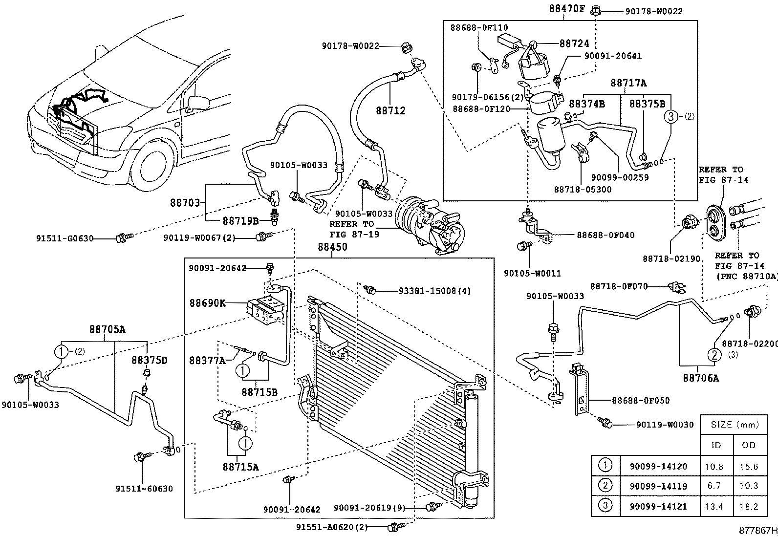 LEXUS 88719-40020 - Spiediena slēdzis, Gaisa kondicionēšanas sistēma autodraugiem.lv