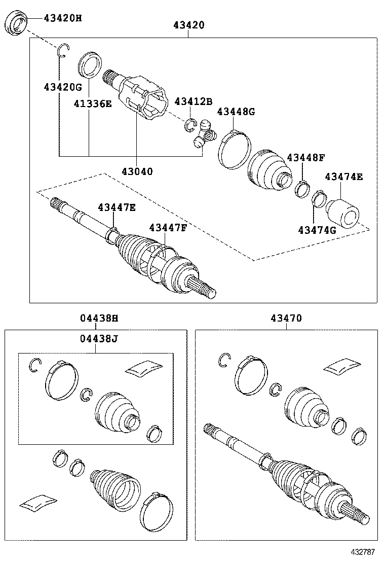 TOYOTA 04428-05240 - Putekļusargs, Piedziņas vārpsta autodraugiem.lv