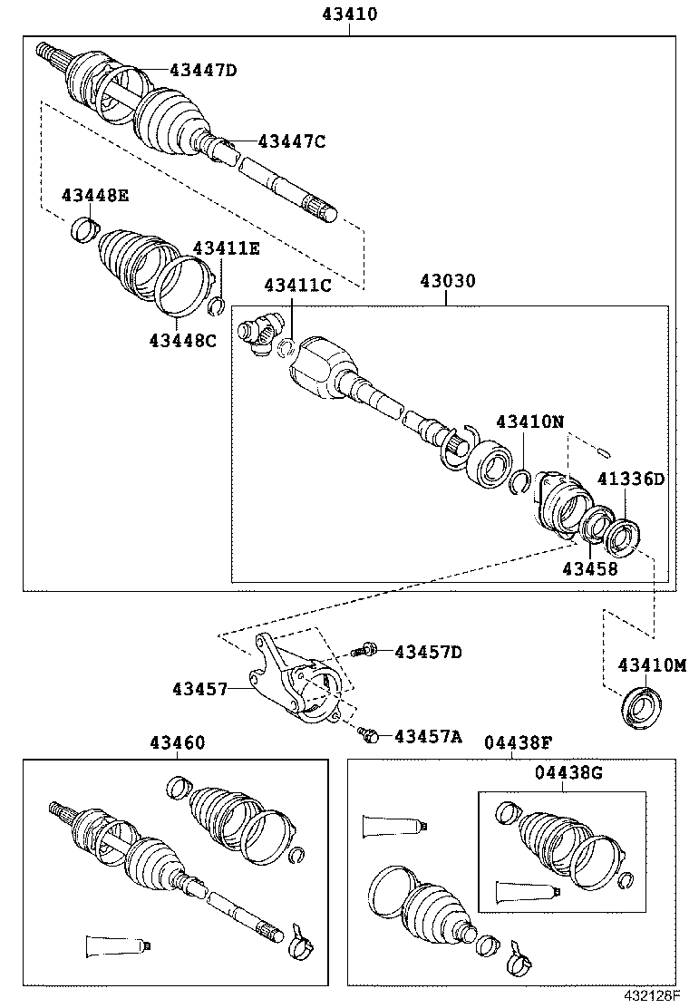 TOYOTA 044280F040 - Putekļusargs, Piedziņas vārpsta autodraugiem.lv