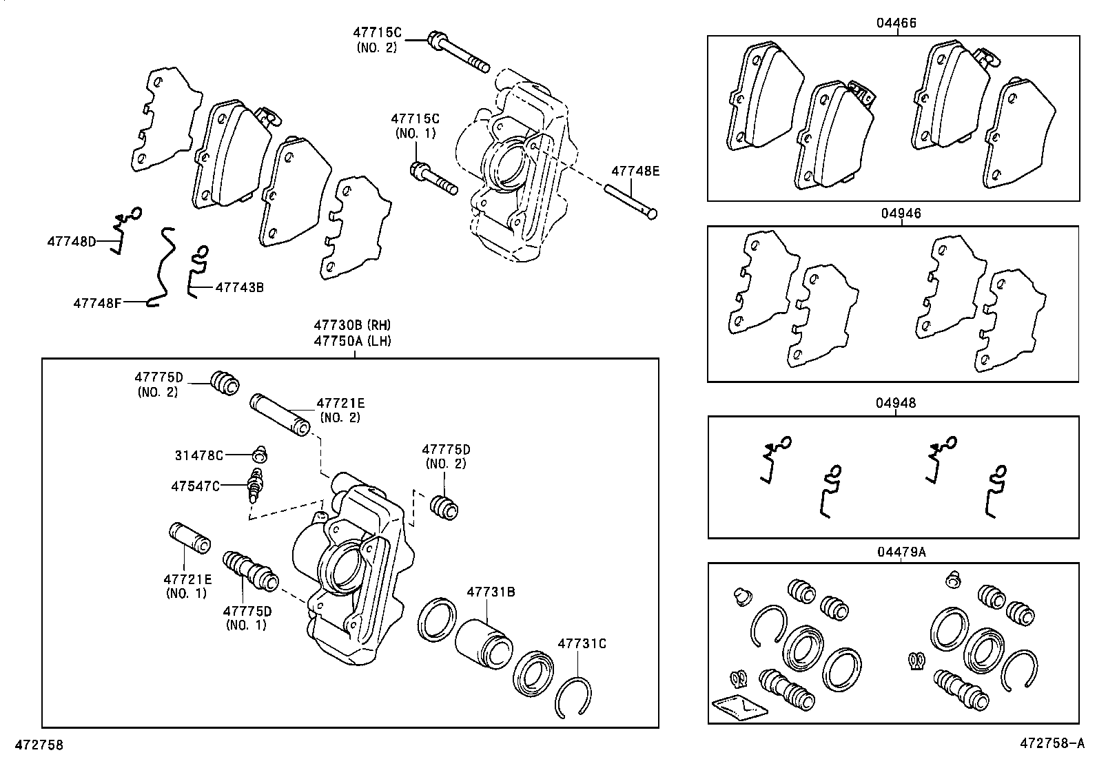 TOYOTA 4773013020 - Bremžu suports autodraugiem.lv