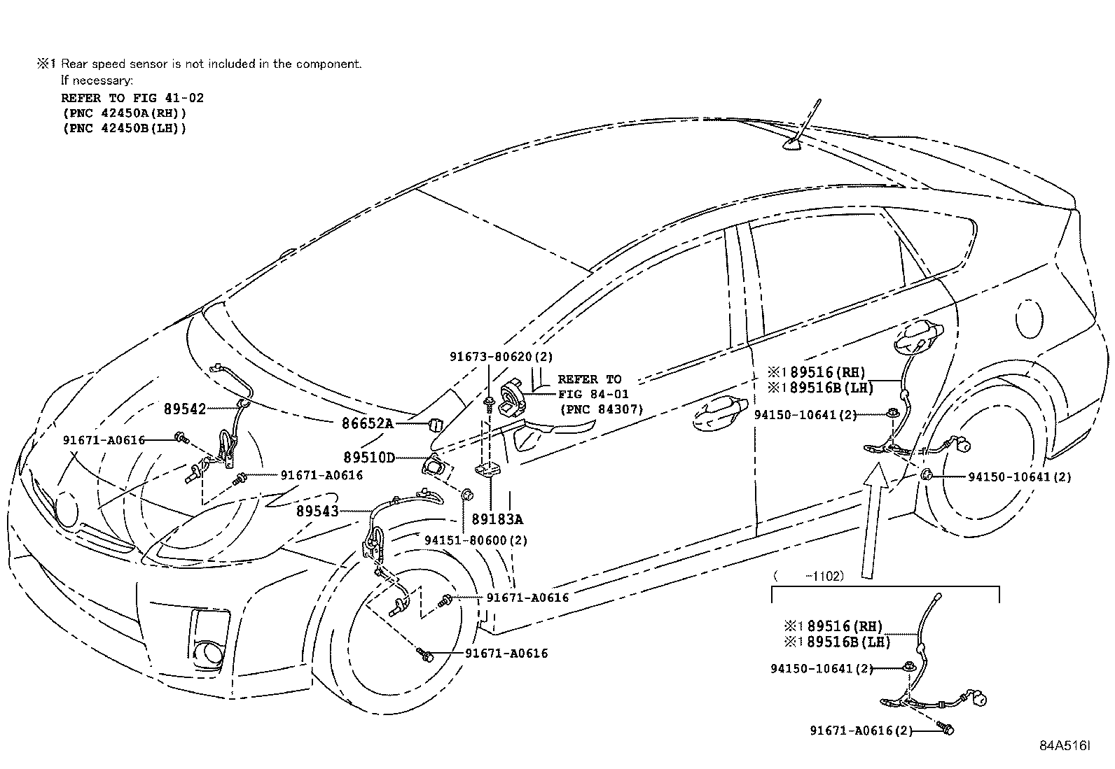 TOYOTA 89542-47030 - Devējs, Riteņu griešanās ātrums autodraugiem.lv