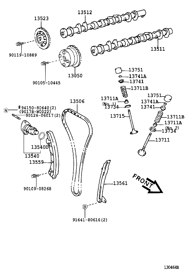 TOYOTA 13559-0D020 - Sadales vārpstas piedziņas ķēdes komplekts autodraugiem.lv