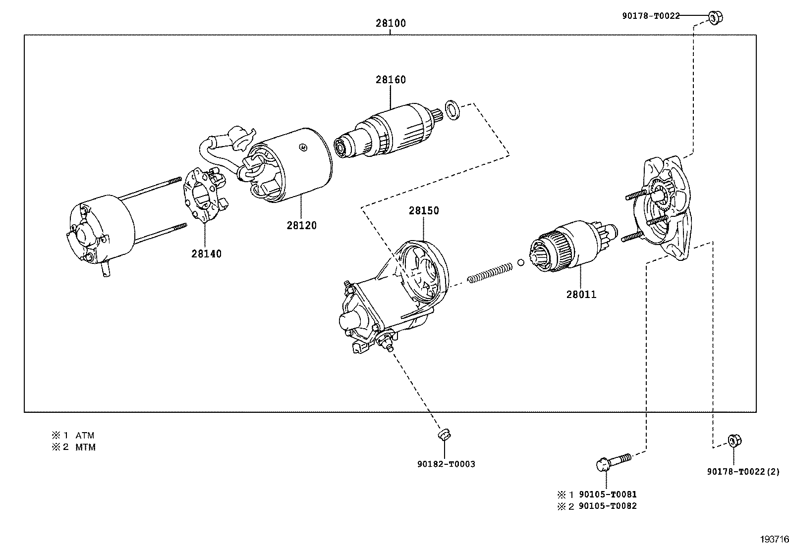 TOYOTA 281000L051 - Starteris autodraugiem.lv