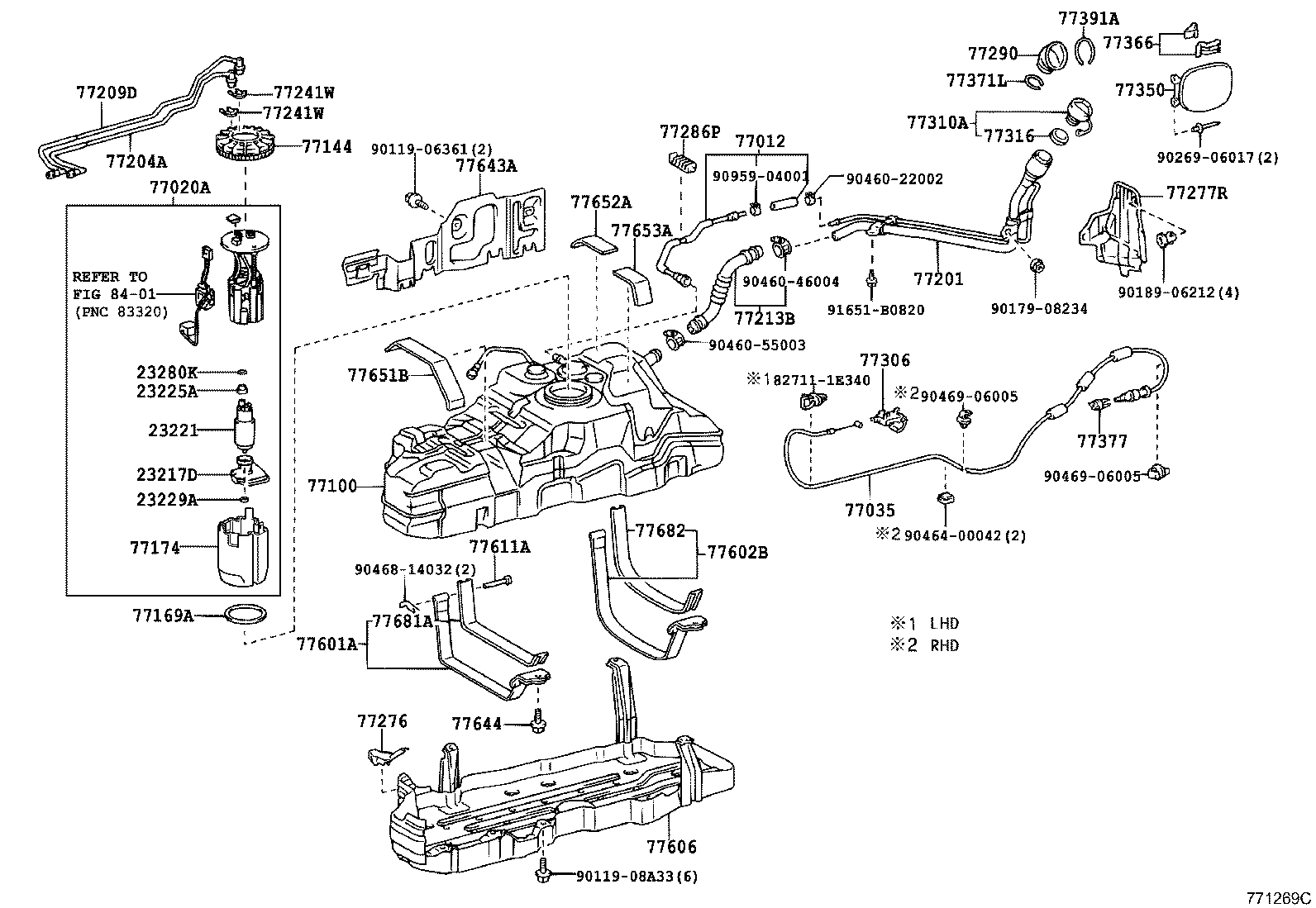 TOYOTA 23221 50100 - Degvielas sūknis autodraugiem.lv